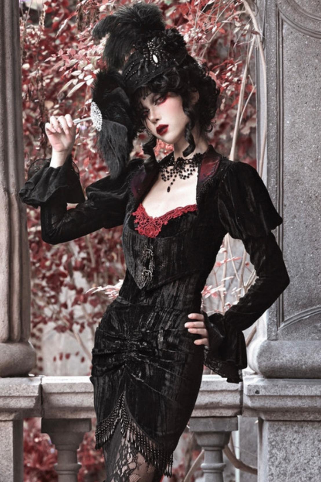 Gothic Court Velvet Cardigan