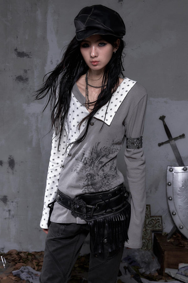 Vintage Striped Knitted Top