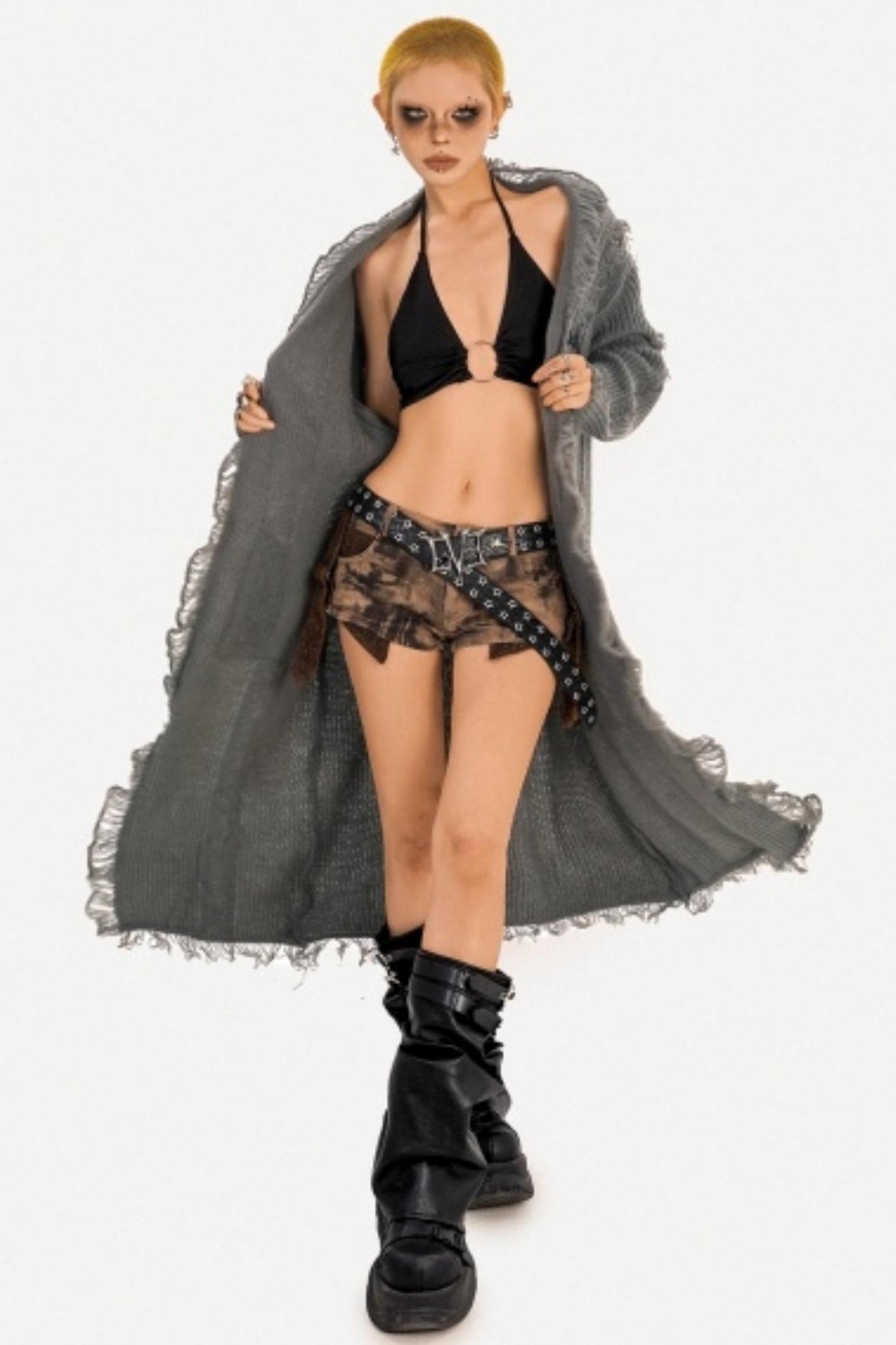 Retro Design Long Cardigan