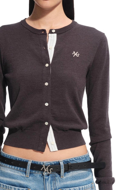 Rosemary Silk Wool Knit Cardigan