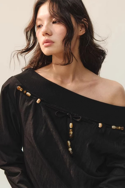 Vintage Beaded Patchwork Blouse