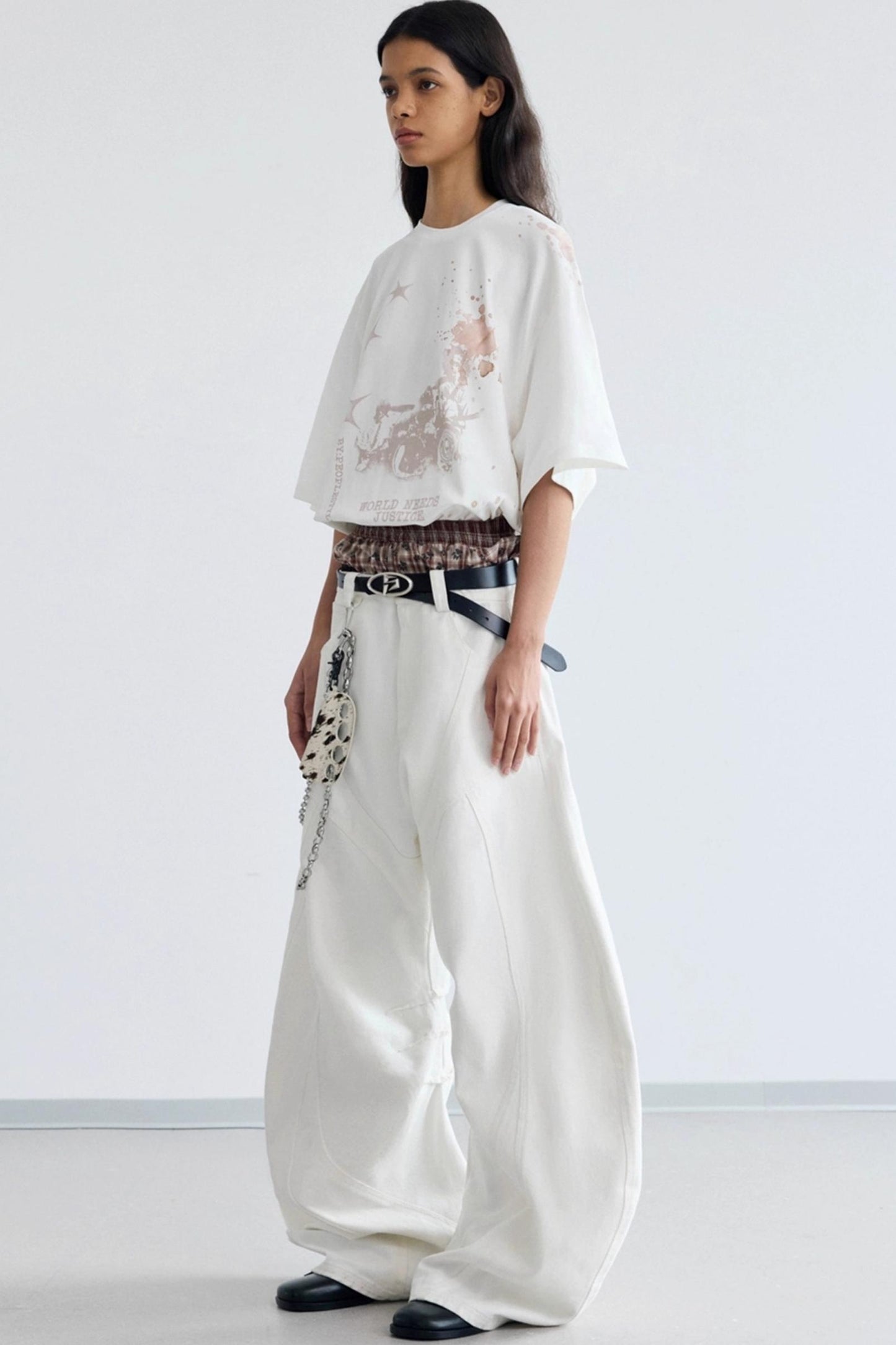 Retro White Genderless Tee