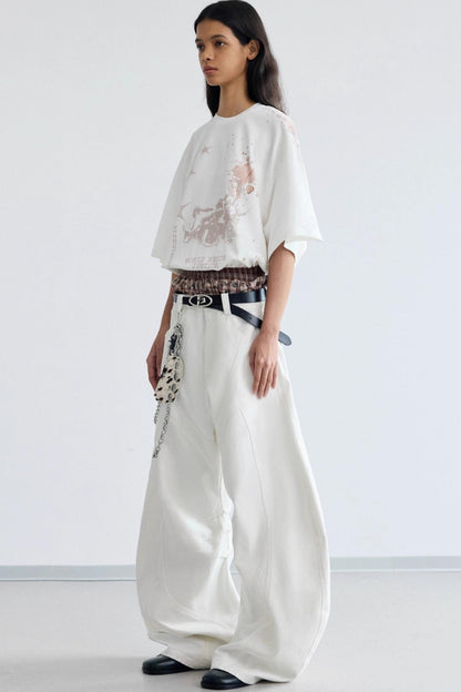 Retro White Genderless Tee