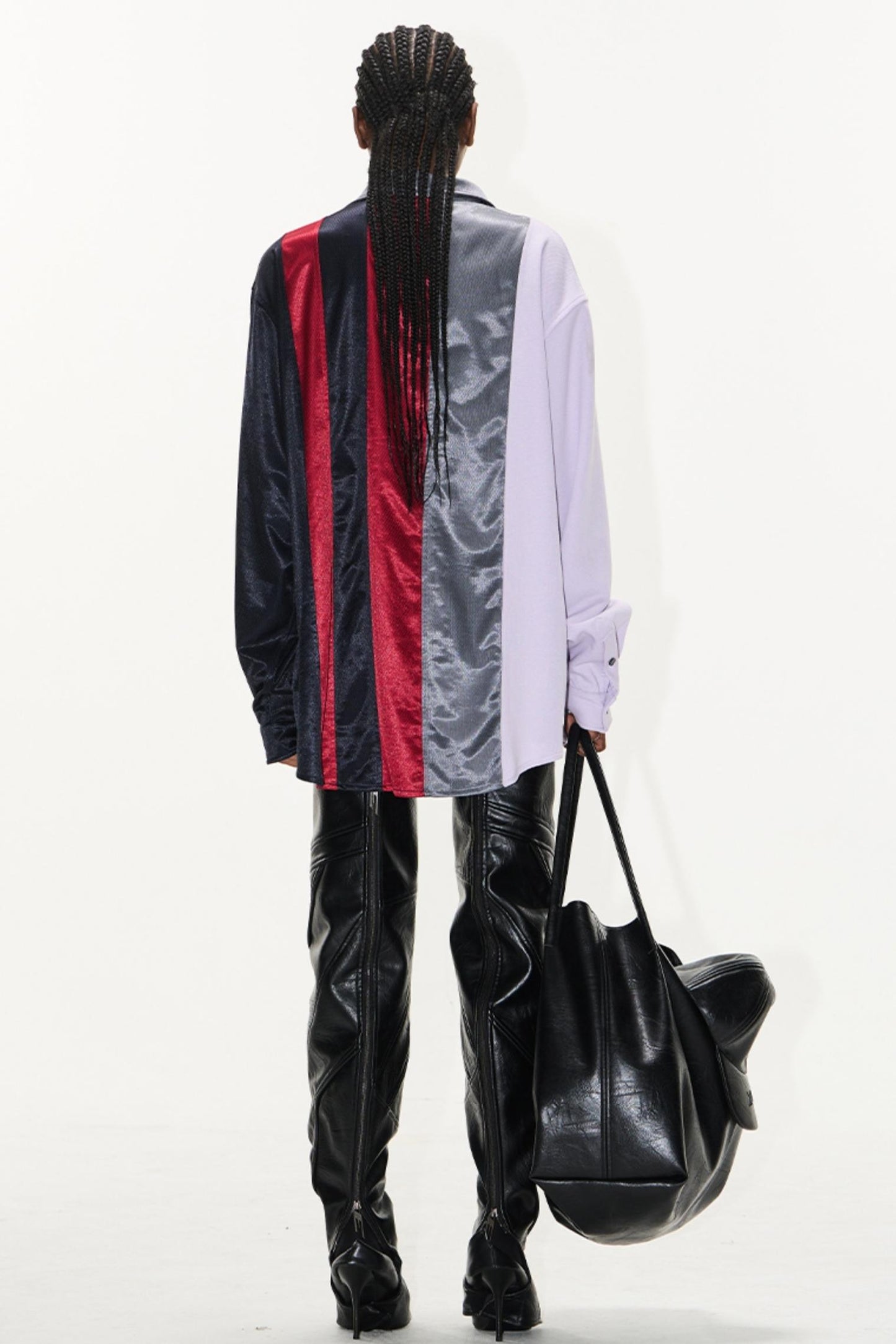 Colorblock Badge Long Sleeve Shirt