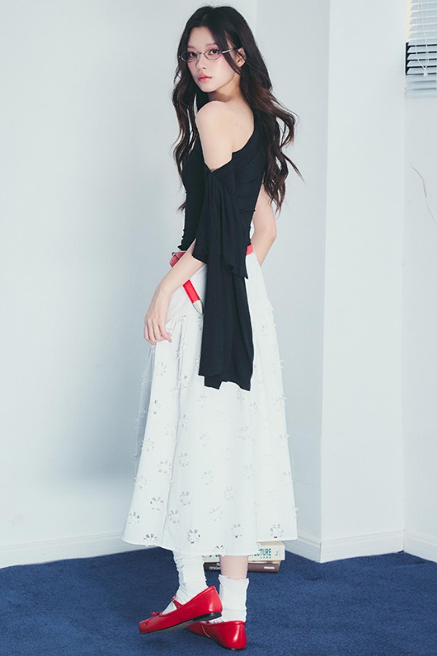 Heart Slob Floral A-Line Skirt