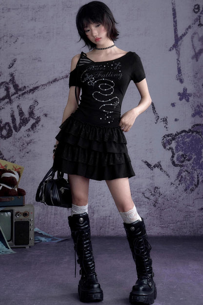 Patchwork Slash Dress