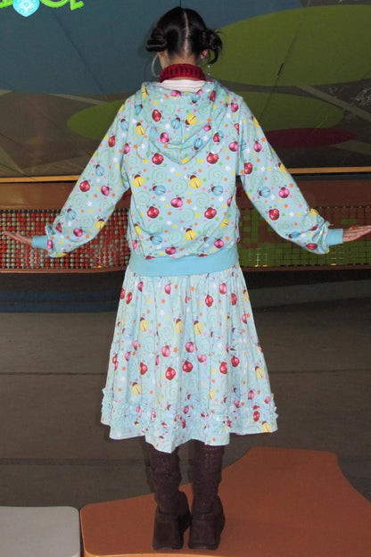 Autumn Beetle Blue Sweatshirt & Skirt Set-Up