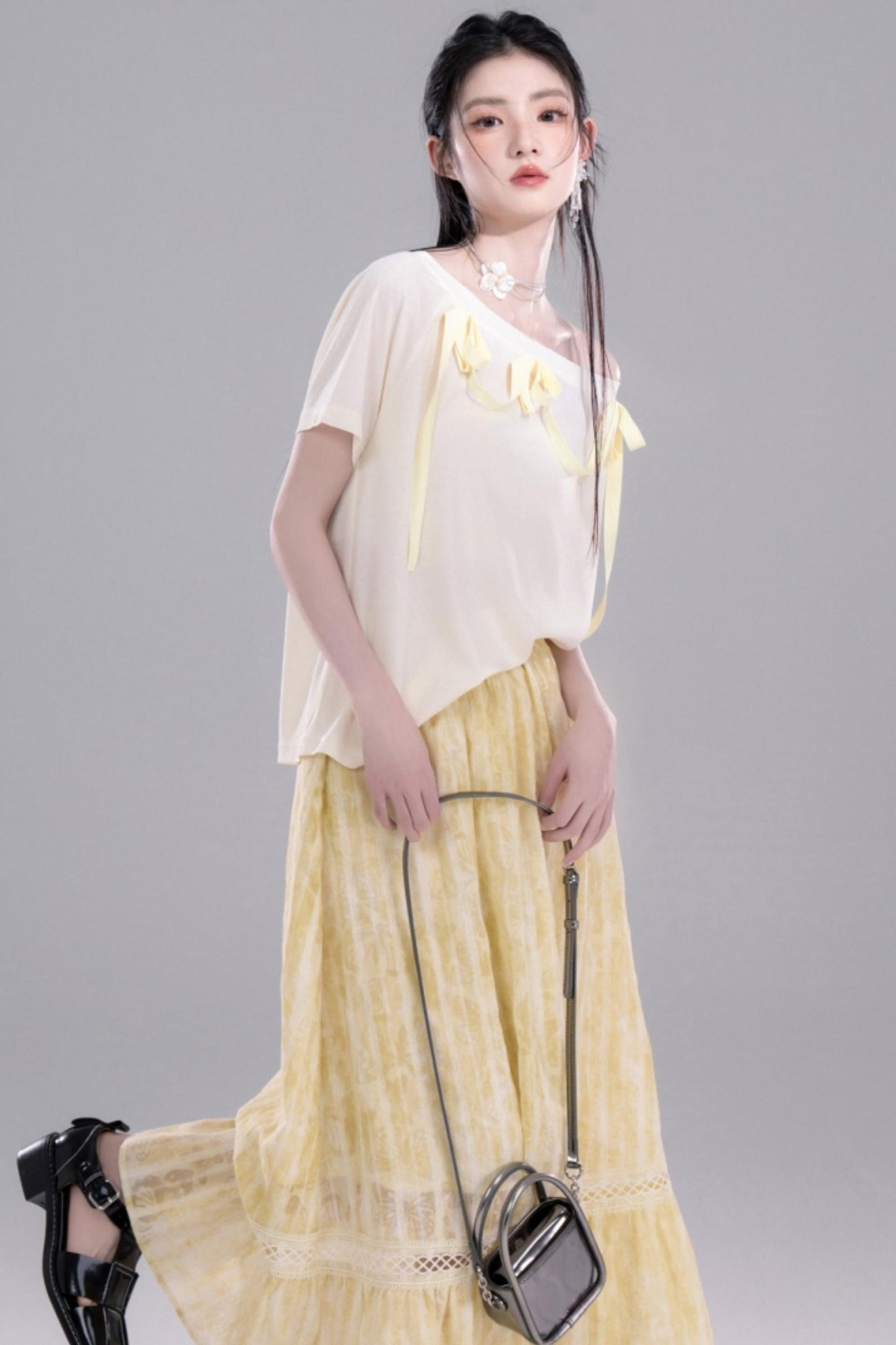 Sandalwood Drawstring Ensemble Skirt Set-Up