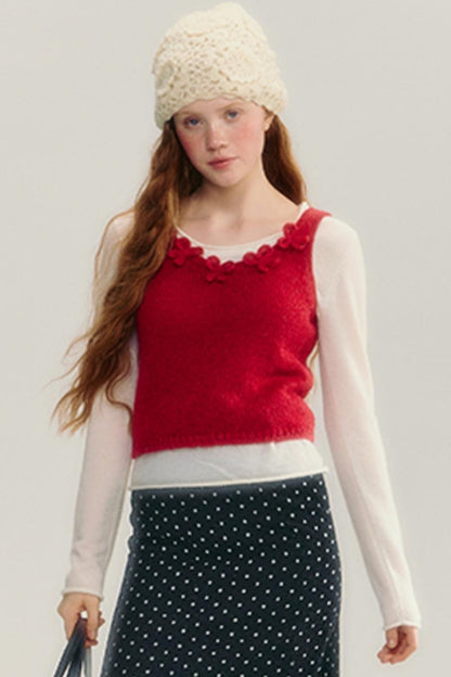 Crochet Bow Knitted Outer