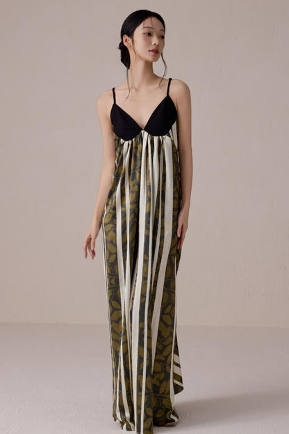 Striped V-Neck Dress