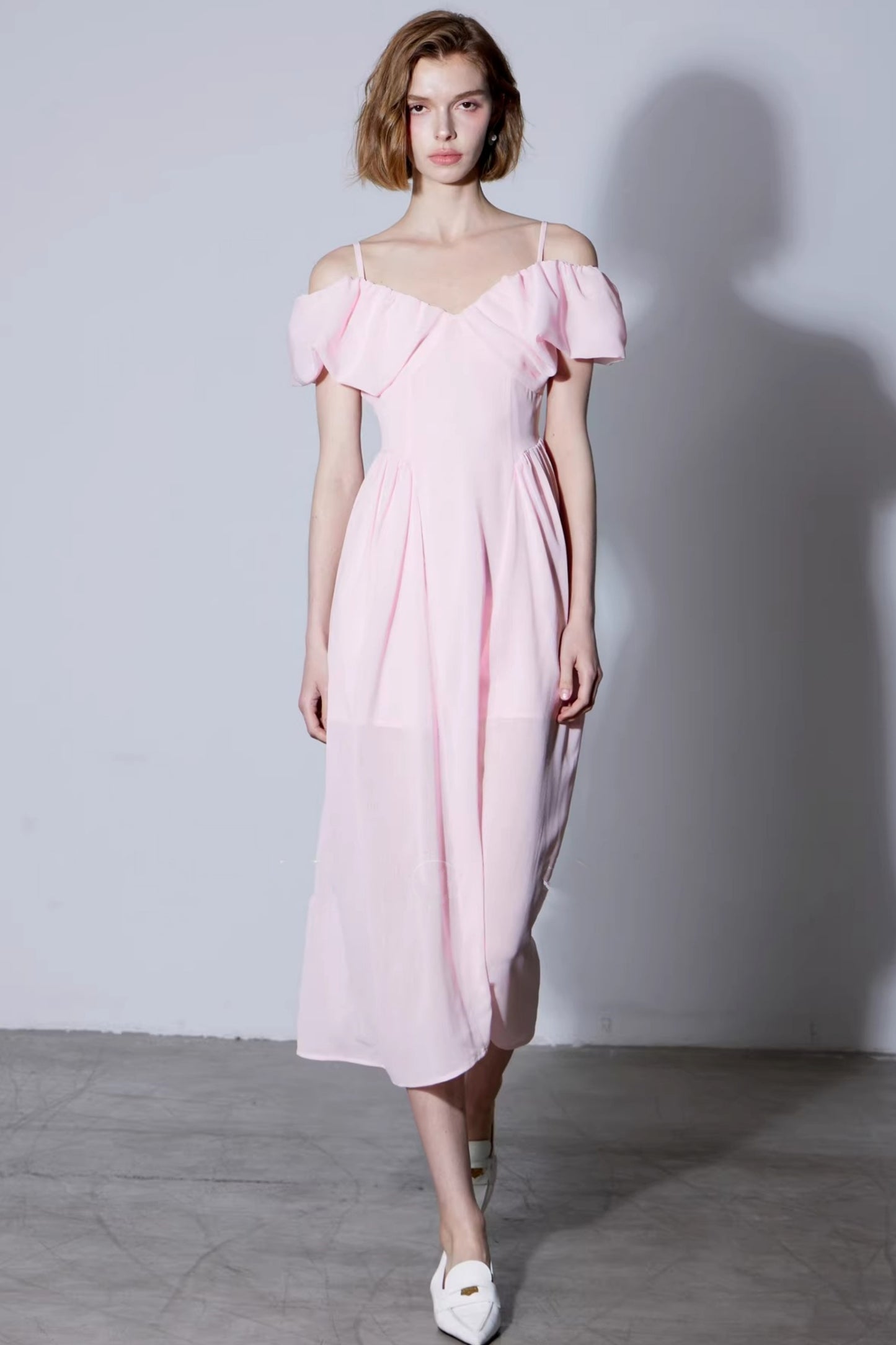Ethereal Cloud-Sleeve Dress