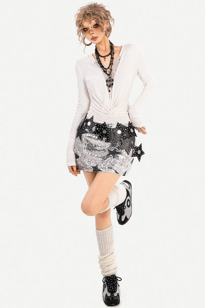 Retro Lace V-Neck Top