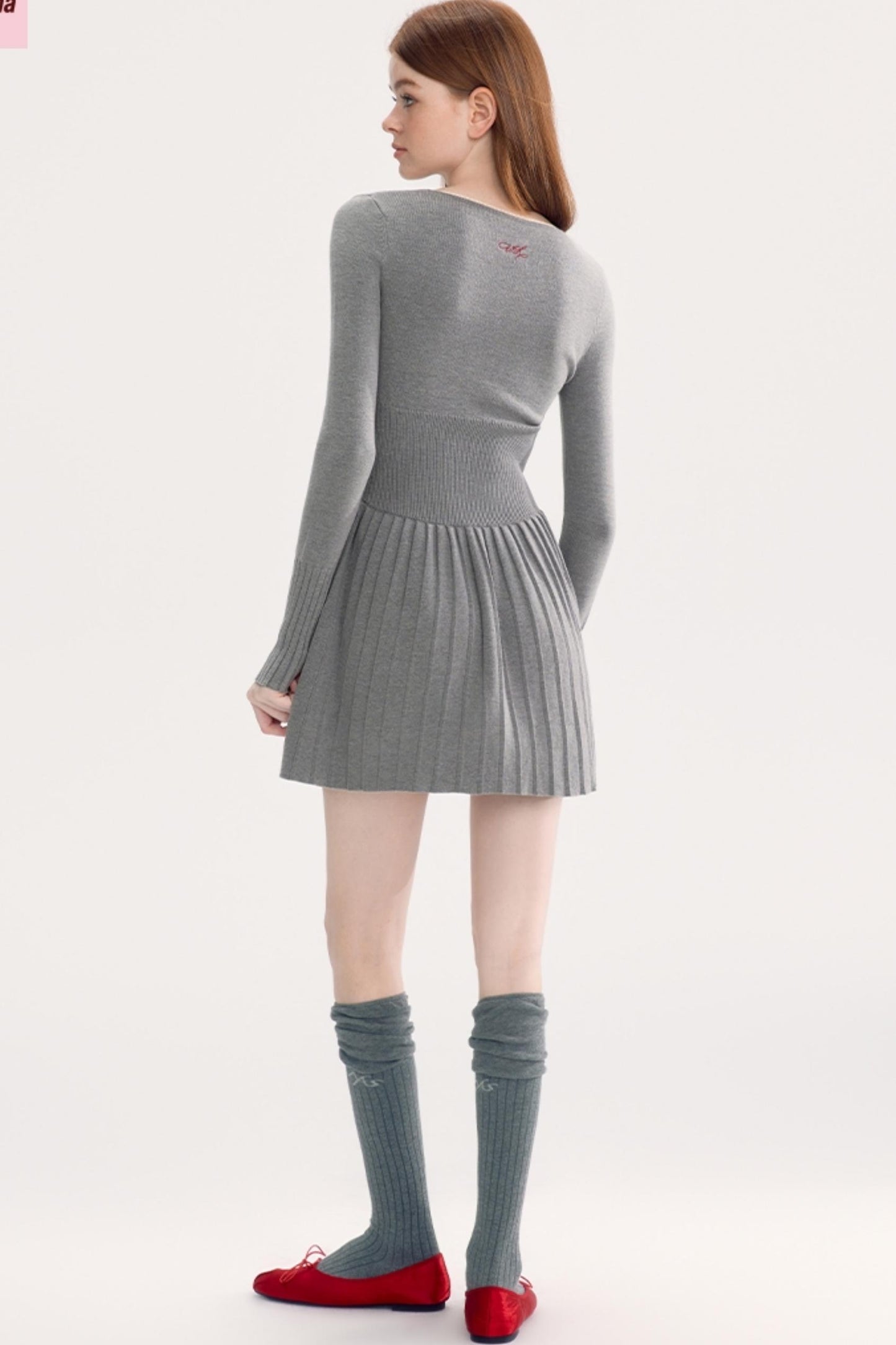 Square Neck Slim Knit Dress