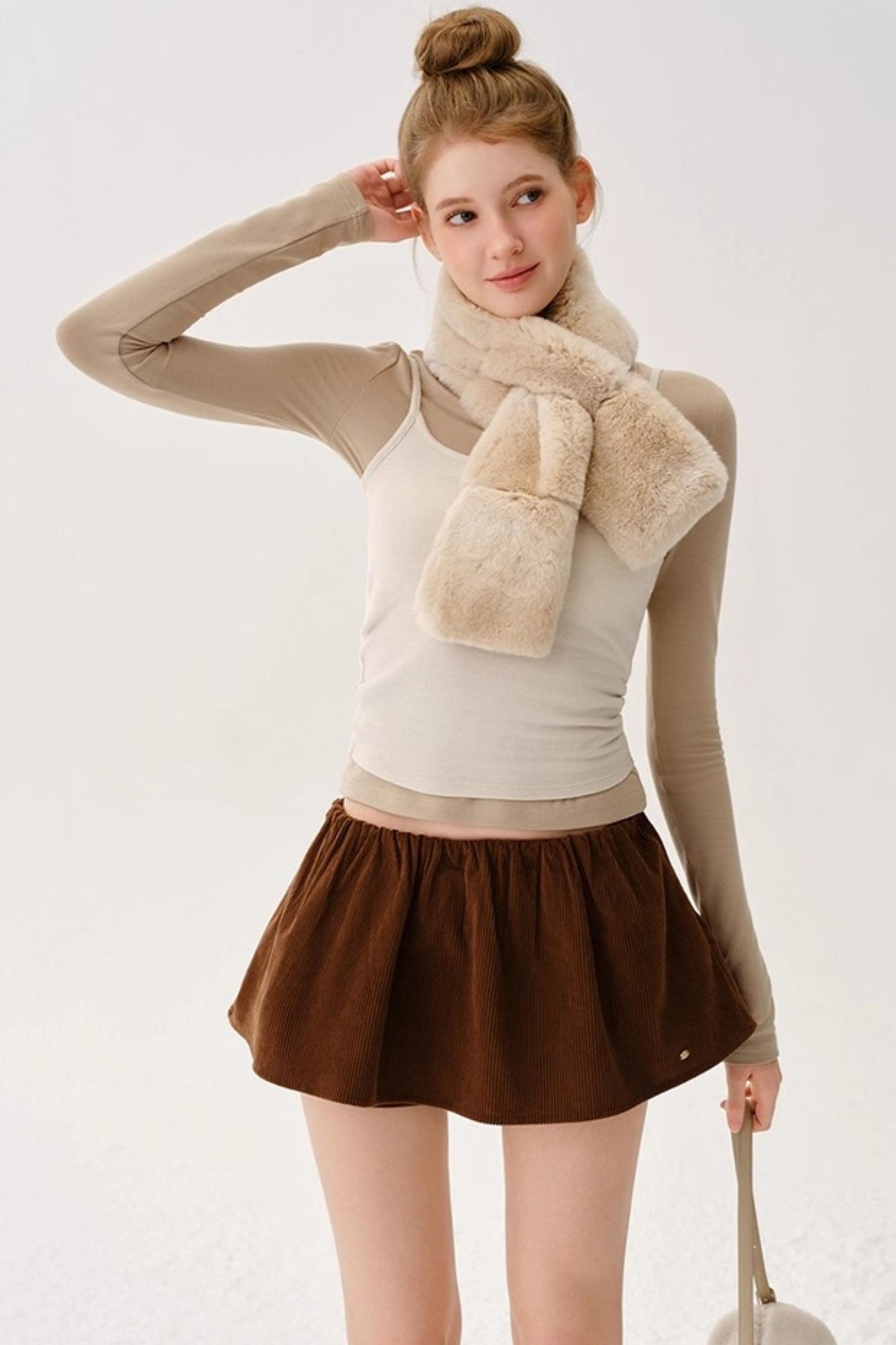 Elastic Waist Corduroy Pants