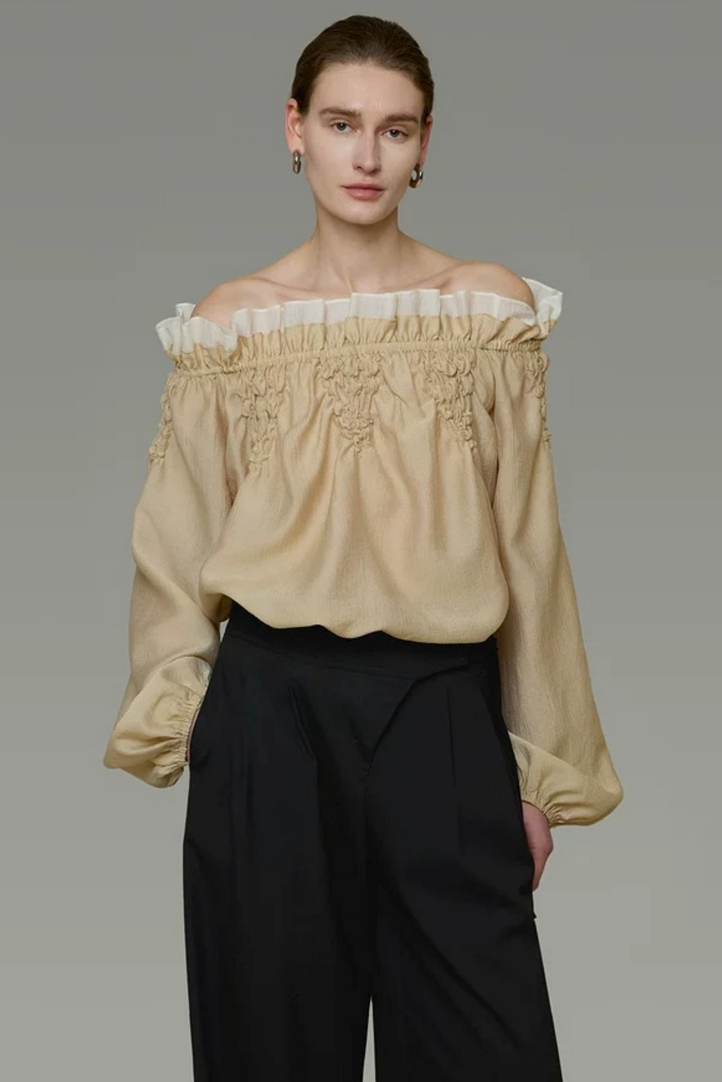 Unspoken Ruffled One-Shoulder Blouse