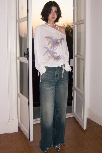 Vintage Whiskered Denim Pants