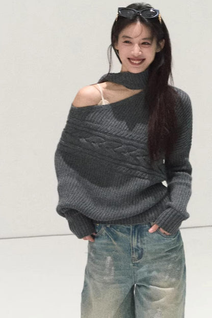 페스티브 오프숄더 스웨터 세트