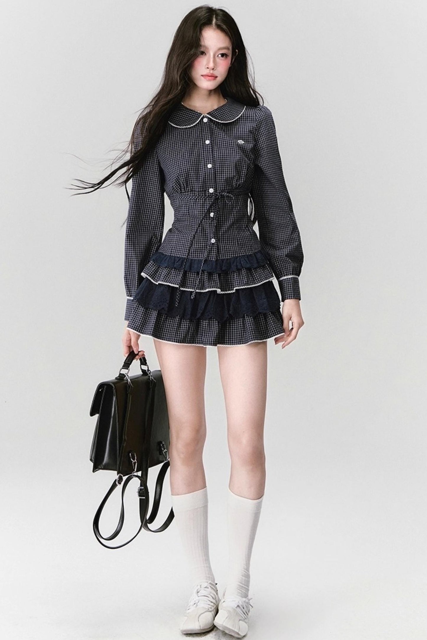 Fragile Preppy  Shirt & Skirt Set-Up
