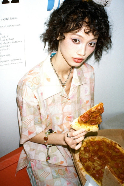 Summer Geometric Blouse