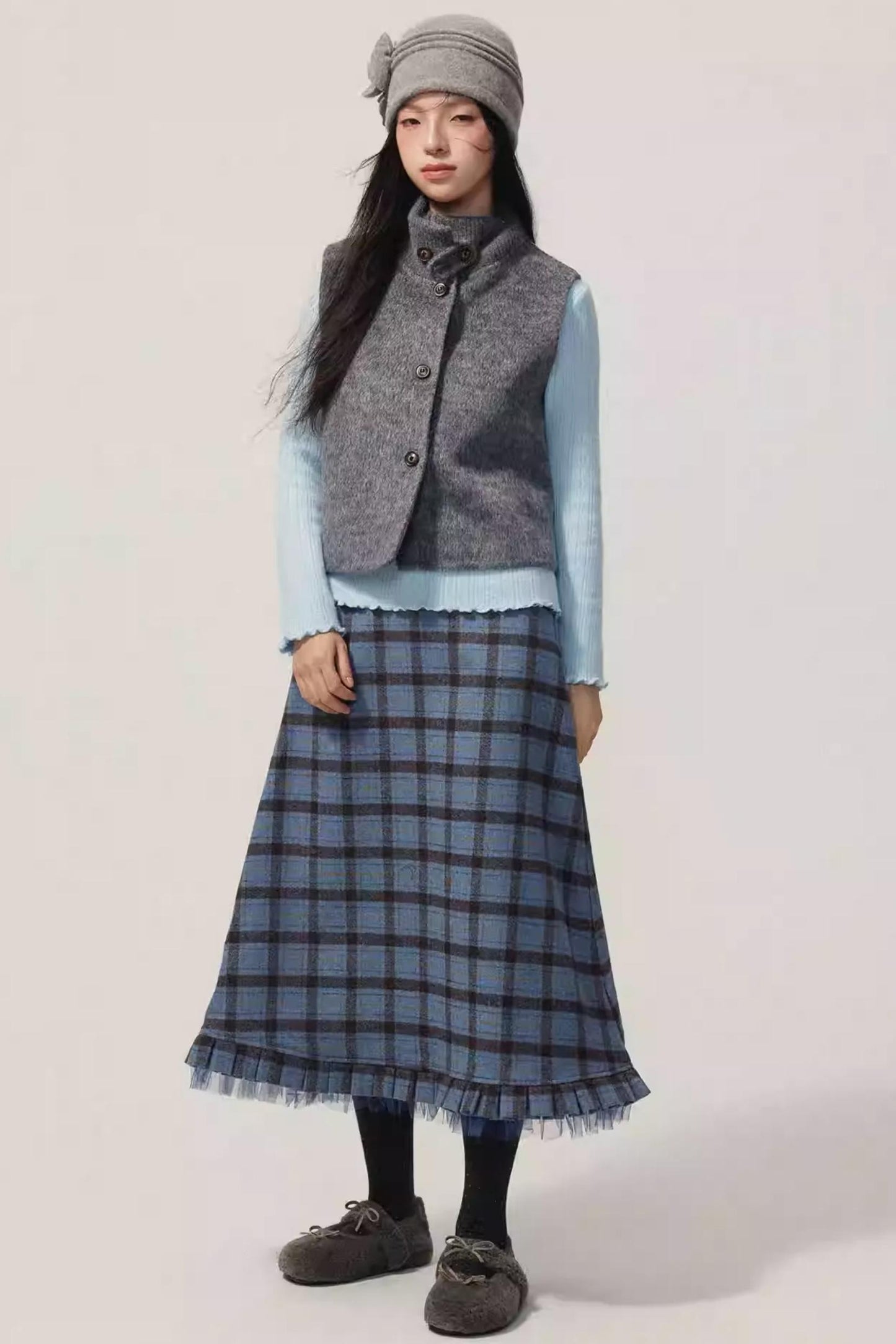 Lake Blue Fleece Knit Top