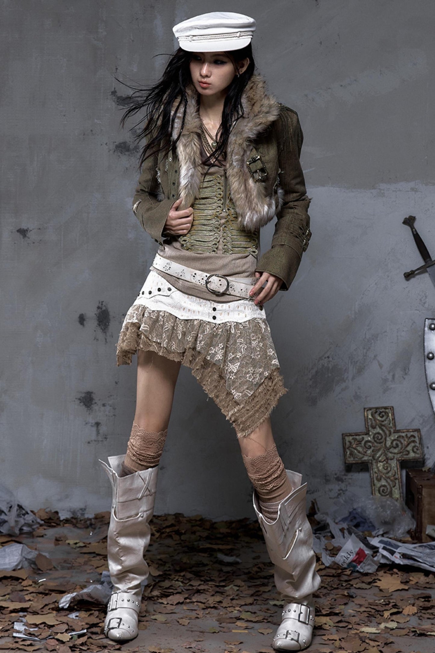 Dreamy Wanderer Leather Skirt