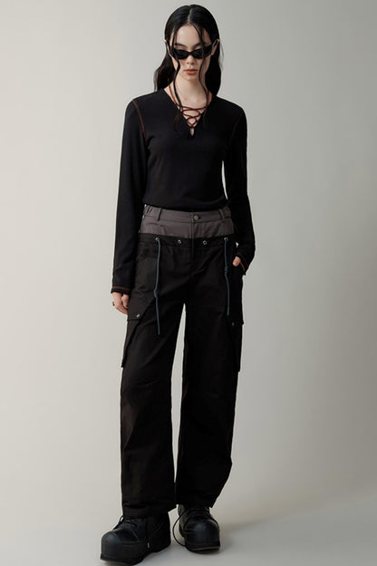 Casual Double-Waist Cargo Pants