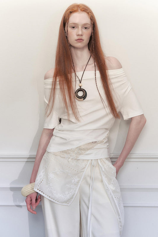 Asymmetrical Lace Top