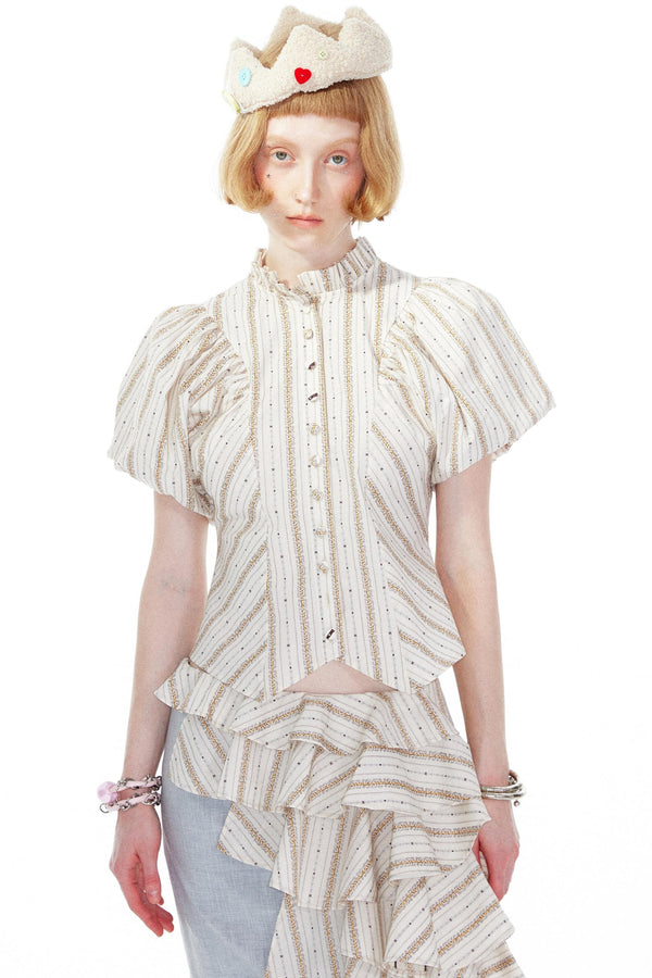 Vintage Striped Waist Top