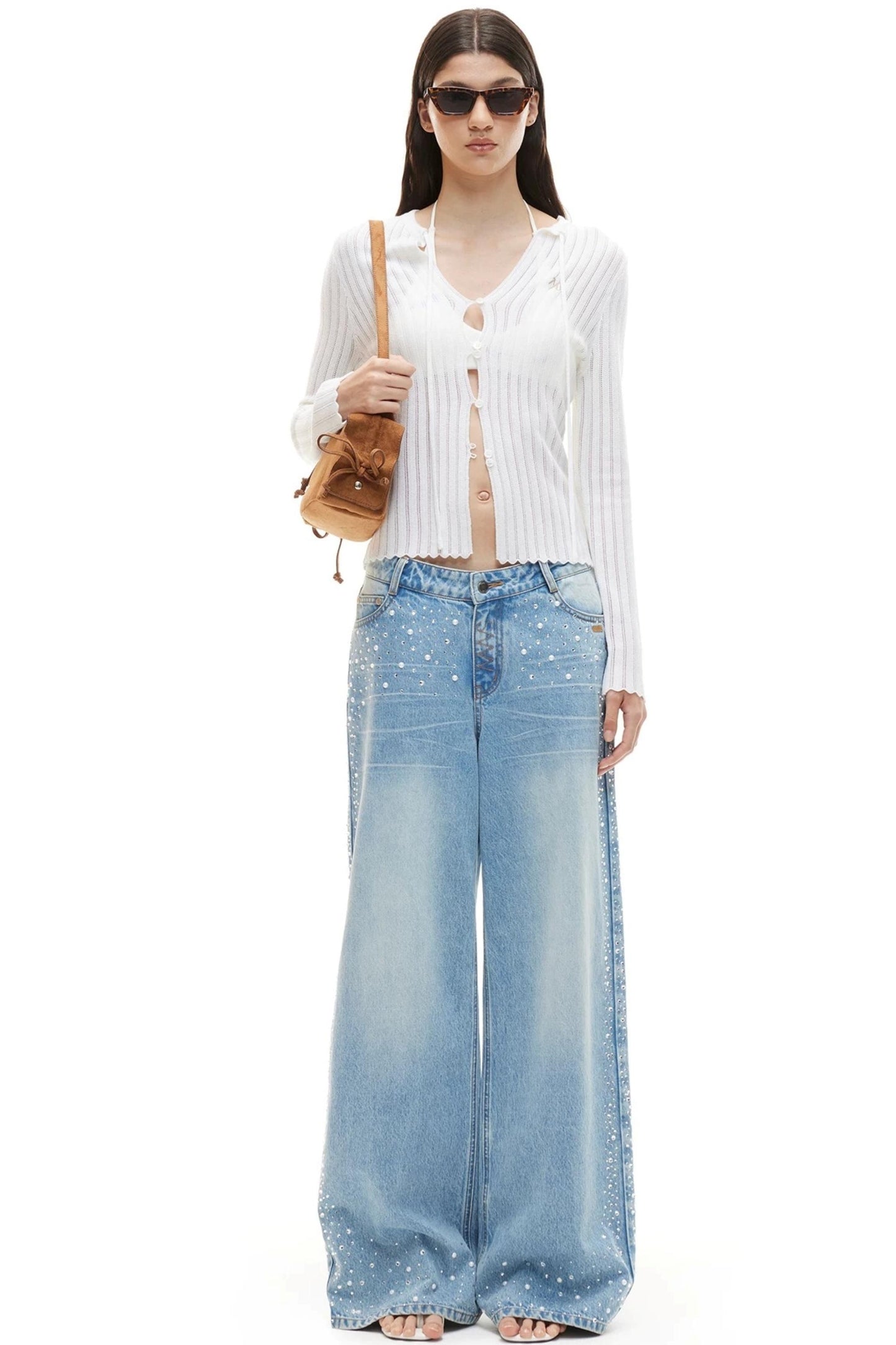 Sheep Wool Ribbon Knit Top