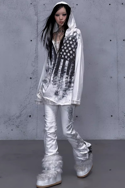 Rebellious Lace Hooded Top