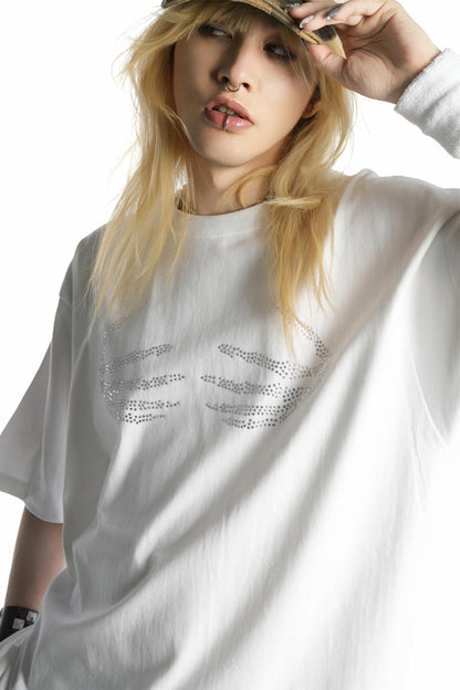 Skull Claw Rhinestone Tee