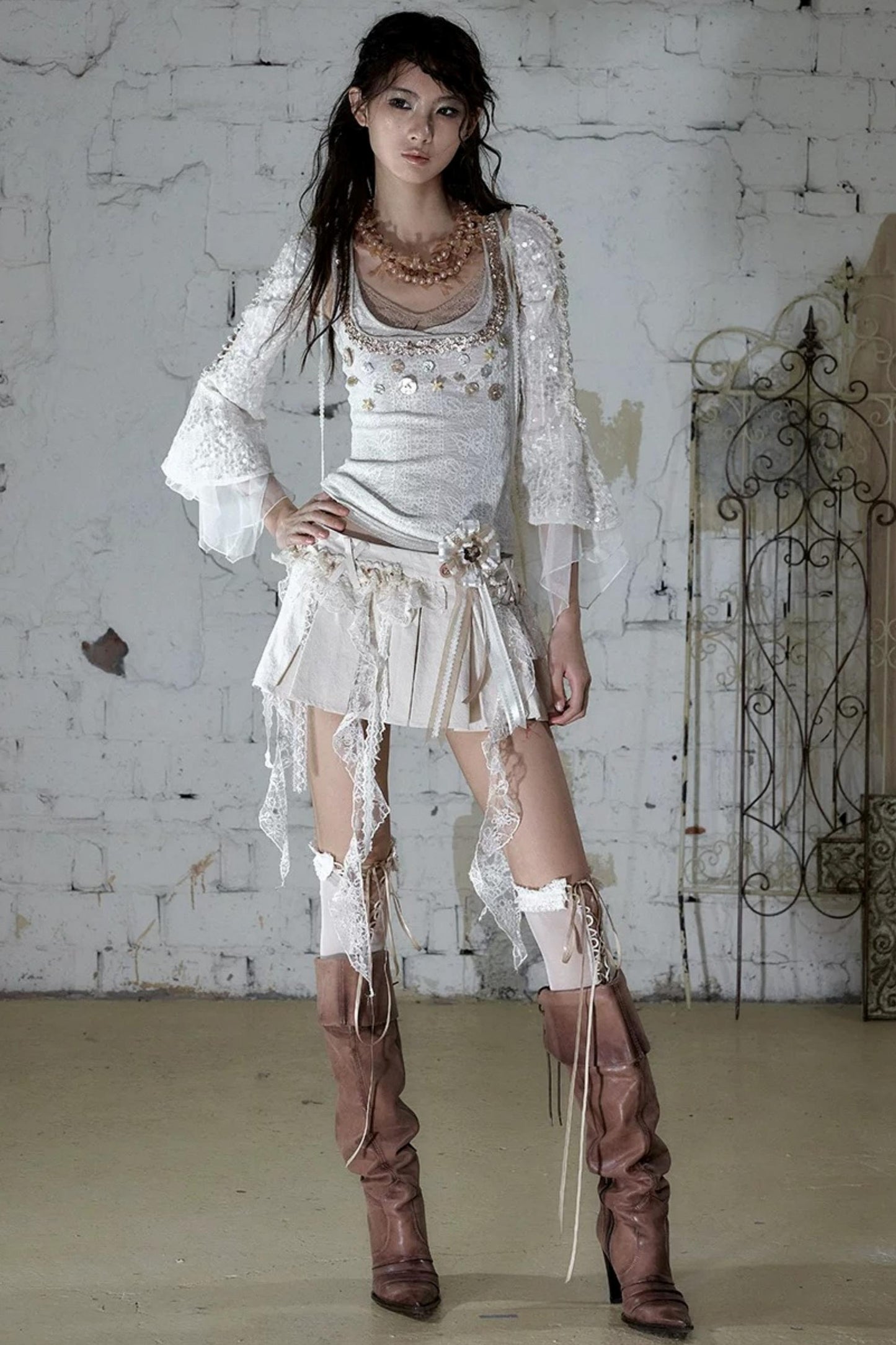 Baroque Pearl Chiffon Cover-Up