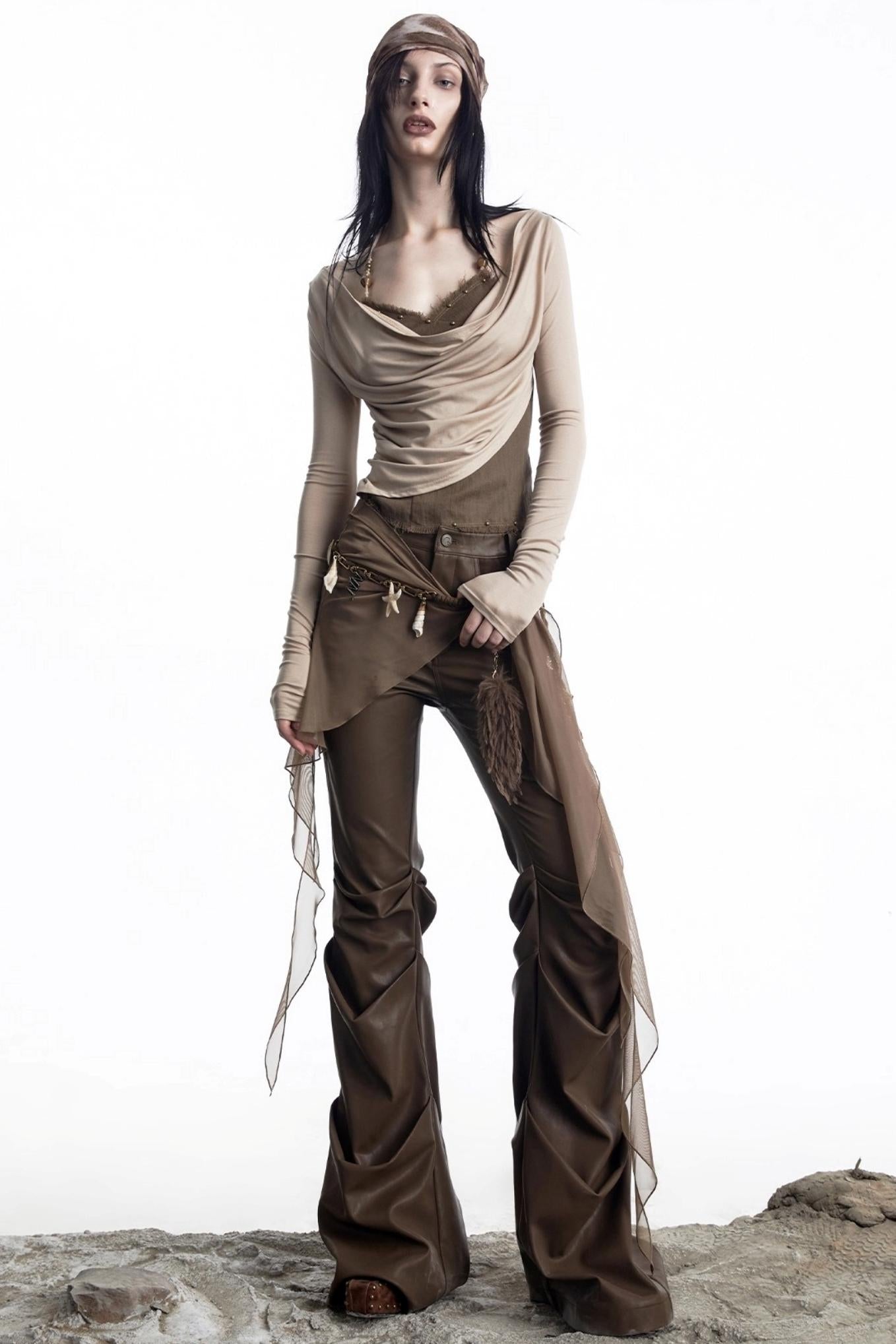 Fake Two Halterneck Swing Top