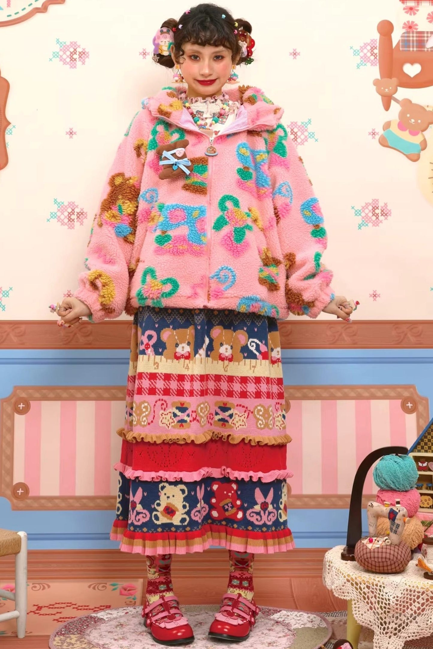 Custom Pink Sherpa Jacket