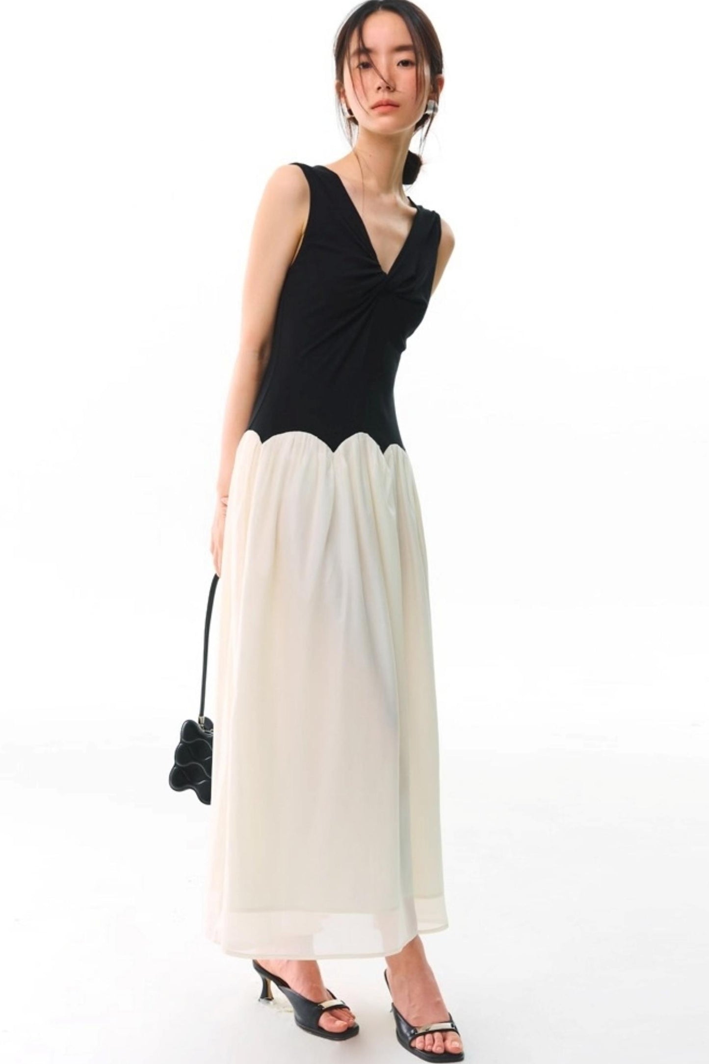 Sicilian Legend V-Neck Sleeveless Dress