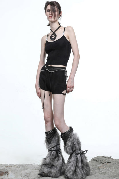 Convincing Wool Knit Halterneck Set-Up