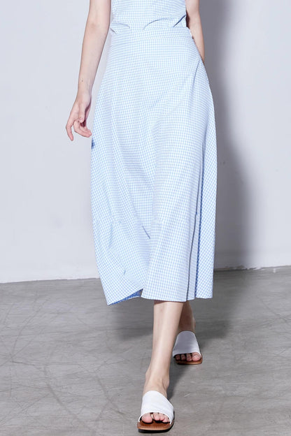 Checkered Sweetheart Summer Skirt Set-Up