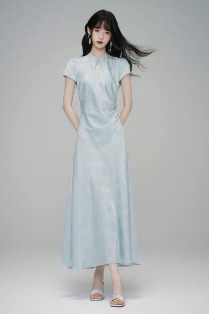 Chic Jacquard Summer Cheongsam Dress