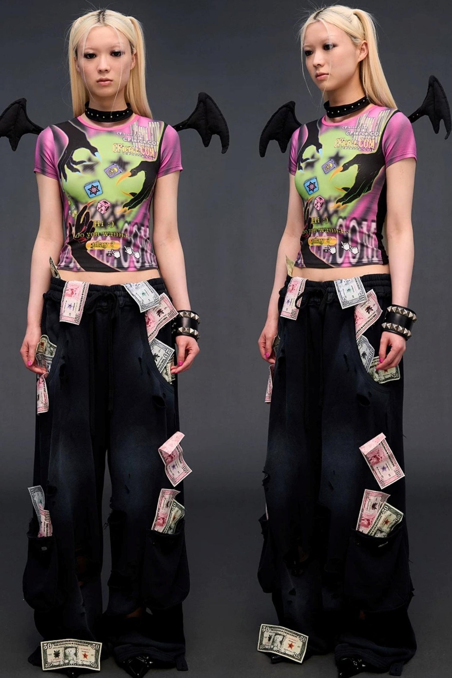 Demon Game Print Blouse