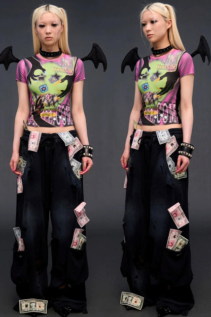 Demon Game Print Blouse