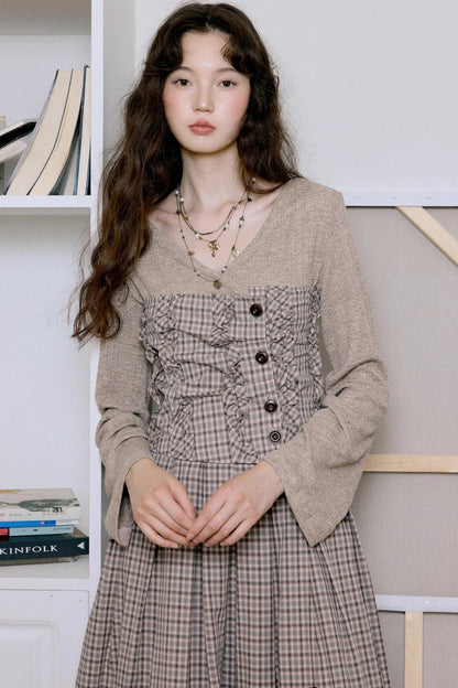 French Vintage Pastoral Flower Dress