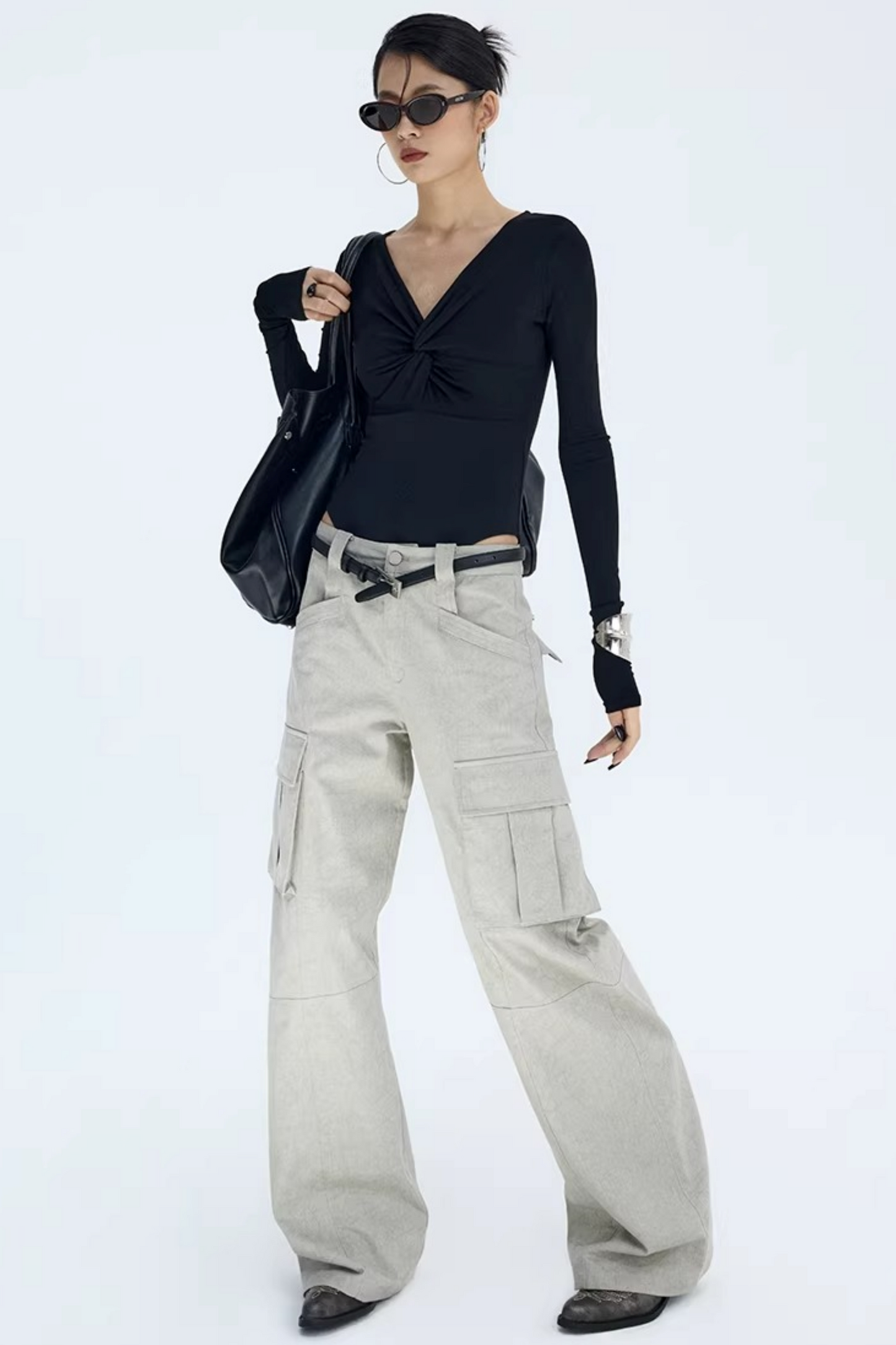 Vintage Glacier Gray Workwear Pants