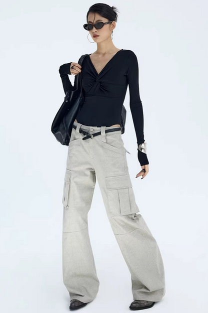 Vintage Glacier Gray Workwear Pants
