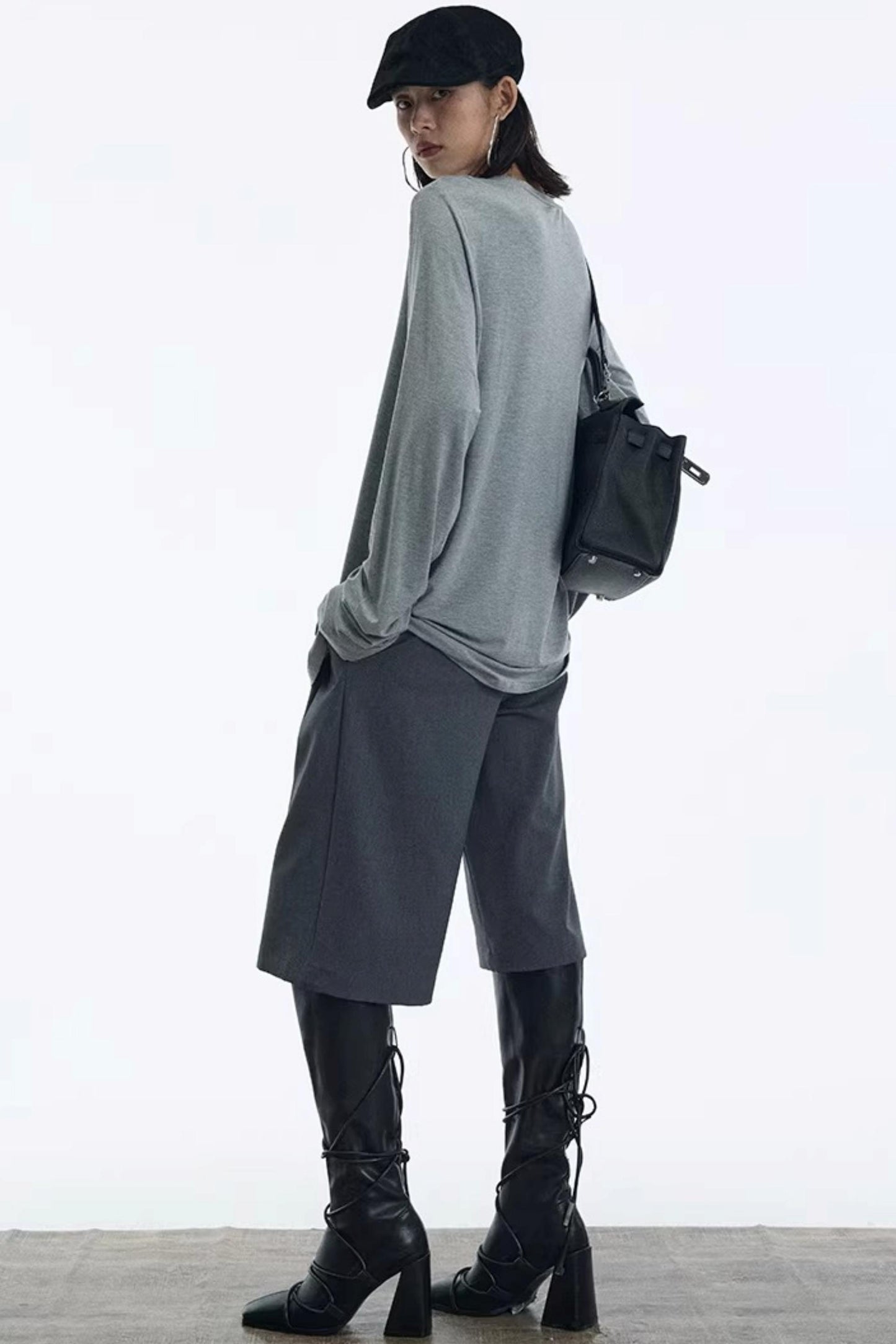 Long-Sleeve Mask Blouse Top