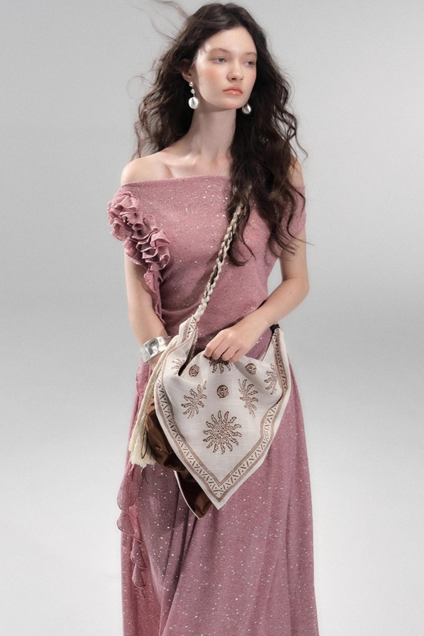 Stretch Knit Silver Top Set-Up