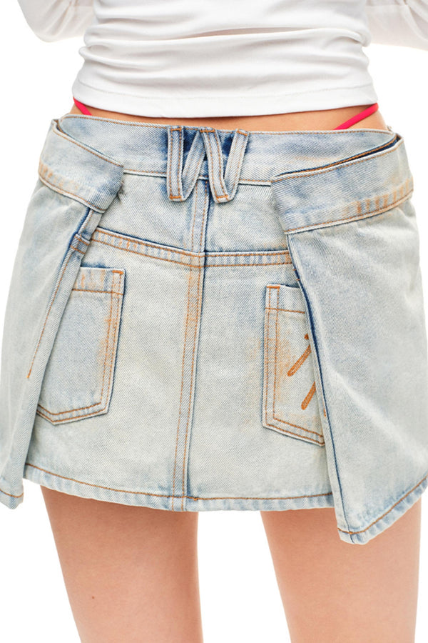 Sack Denim Skirt