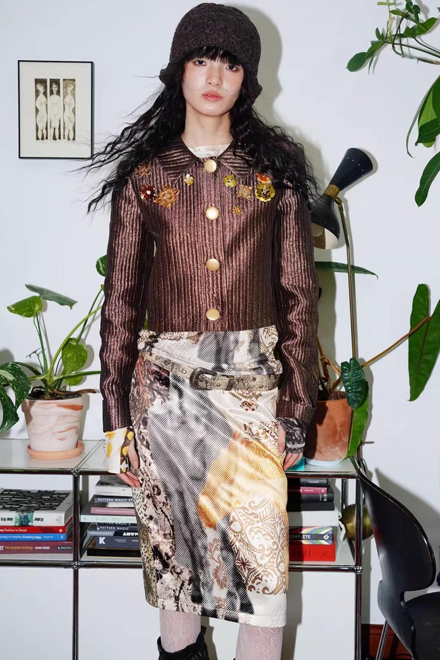 Gold Silk Glitter Jacket