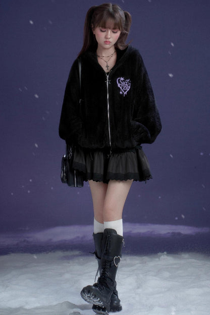 Black and Purple Velvet Jacket