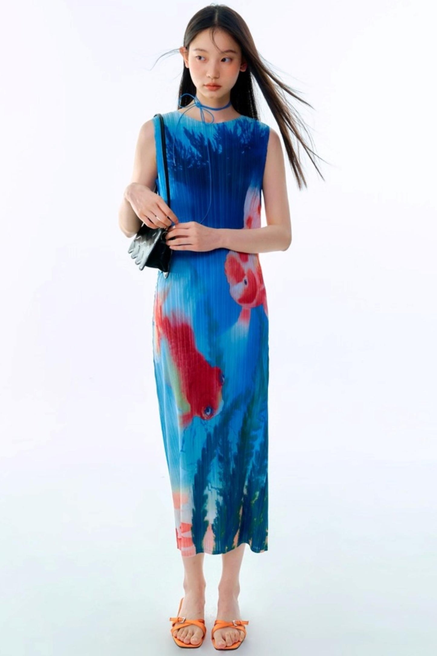 Vintage Goldfish Print Dress