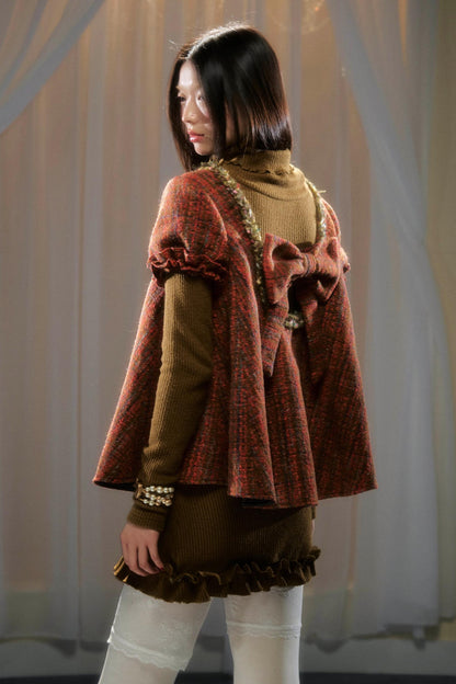 Tweed Bow-Detail Two-Piece Set